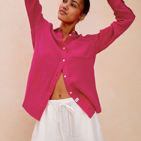Rails Tops - Rails Pink Button-Up Shirt